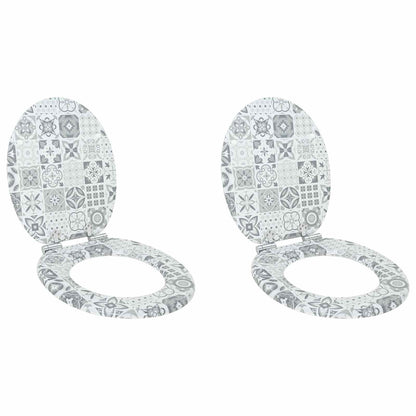 Sedile per toilette con chiusura morbida 2 pcs 44 x 38 cm