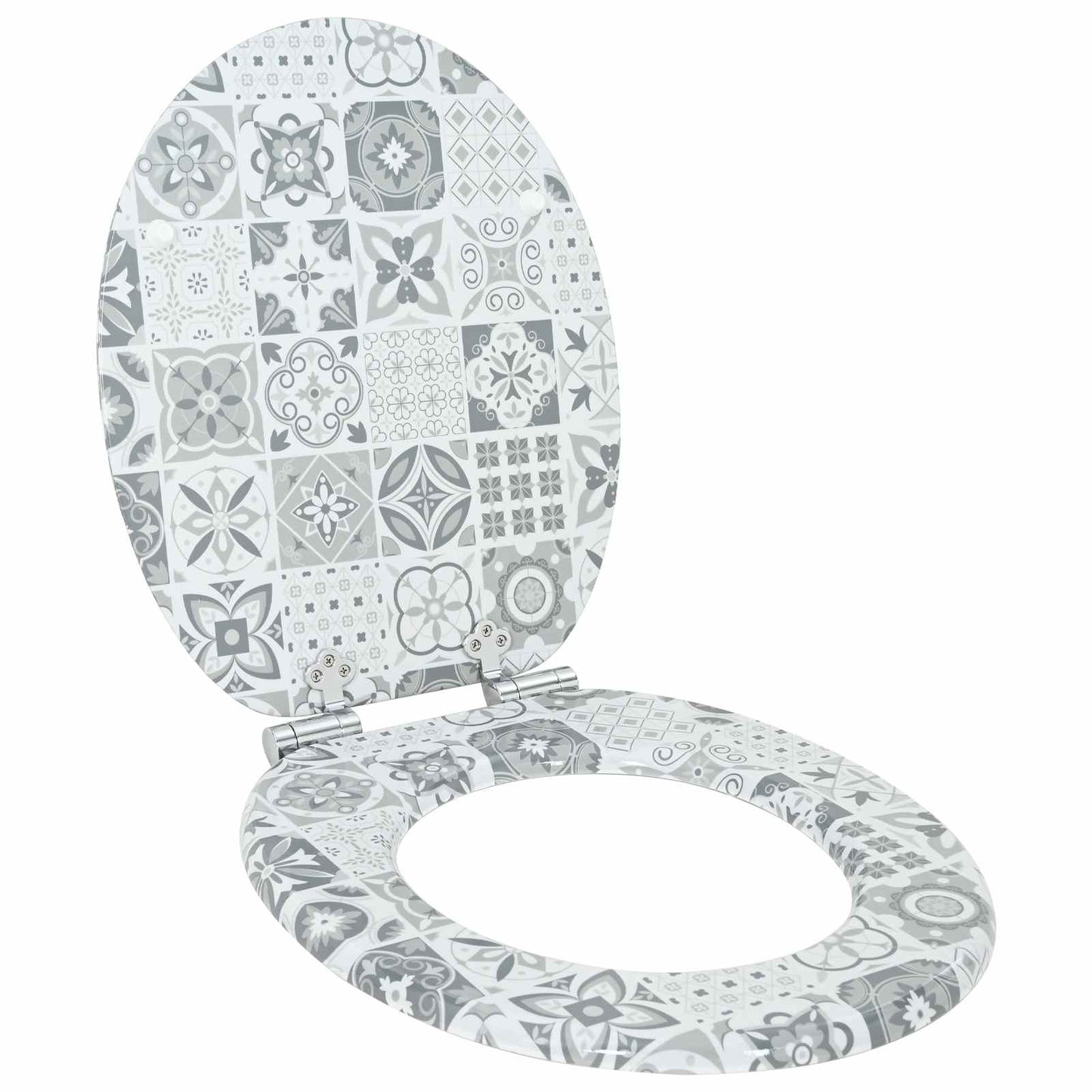 Sedile per toilette con chiusura morbida 2 pcs 44 x 38 cm
