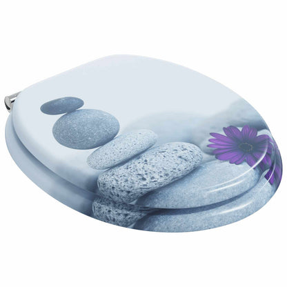 Sedile per toilette con chiusura morbida 2 pcs Grigio