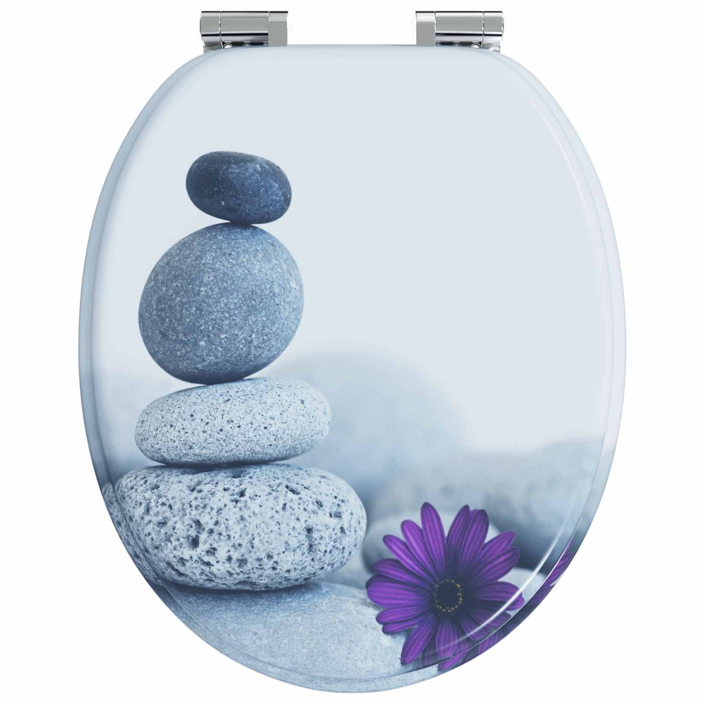 Sedile per toilette con chiusura morbida 2 pcs Grigio