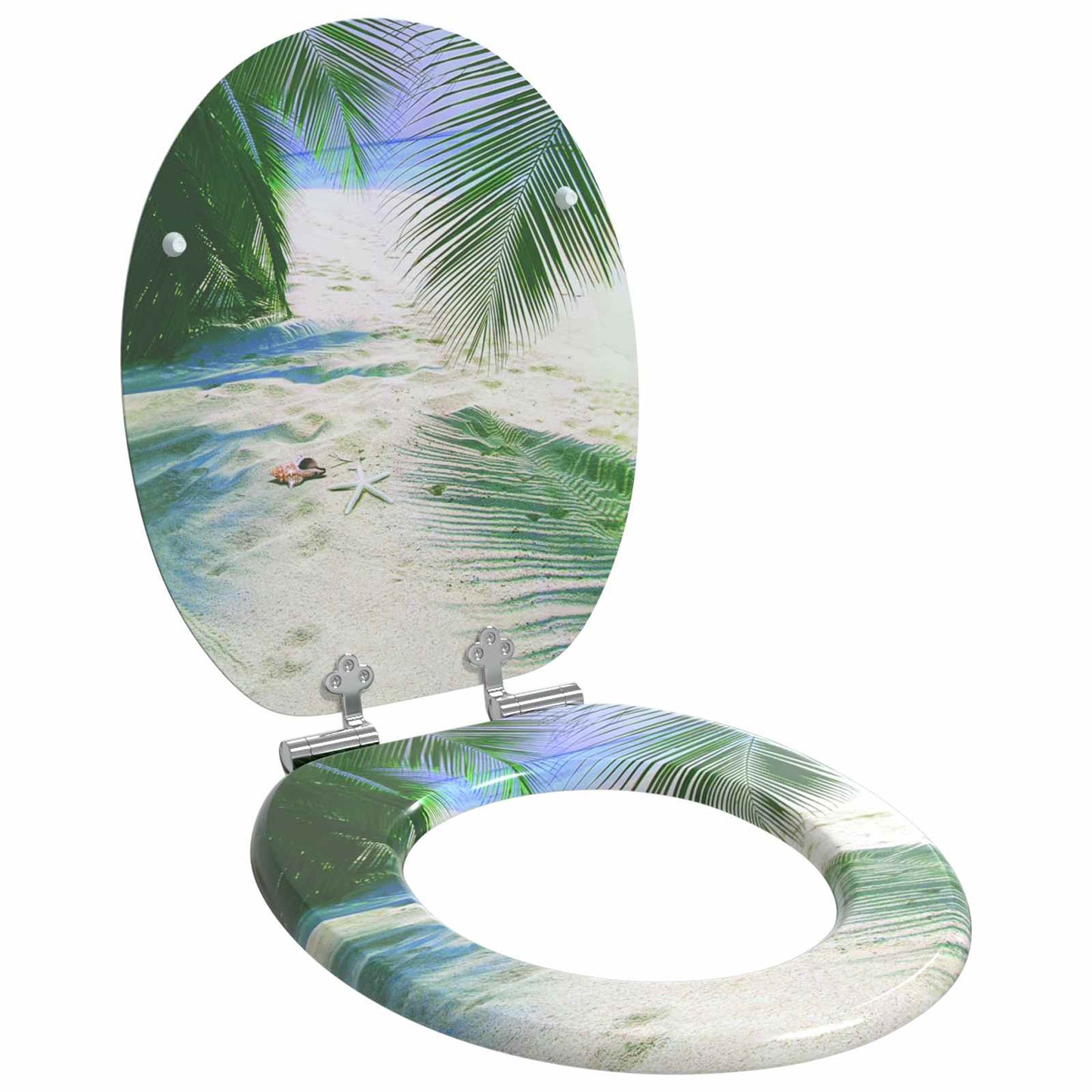 Sedile per toilette con chiusura morbida 2 pcs Verde 44 x 38 cm