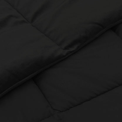 Duvet Estivo Trapuntato Nero 200 x 240 cm Microfibra