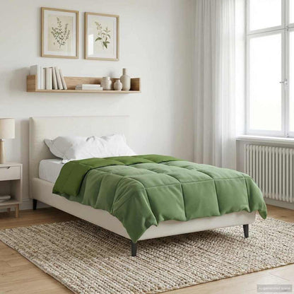 Piumone Completo Annuale Verde 155 x 200 cm Microfibra