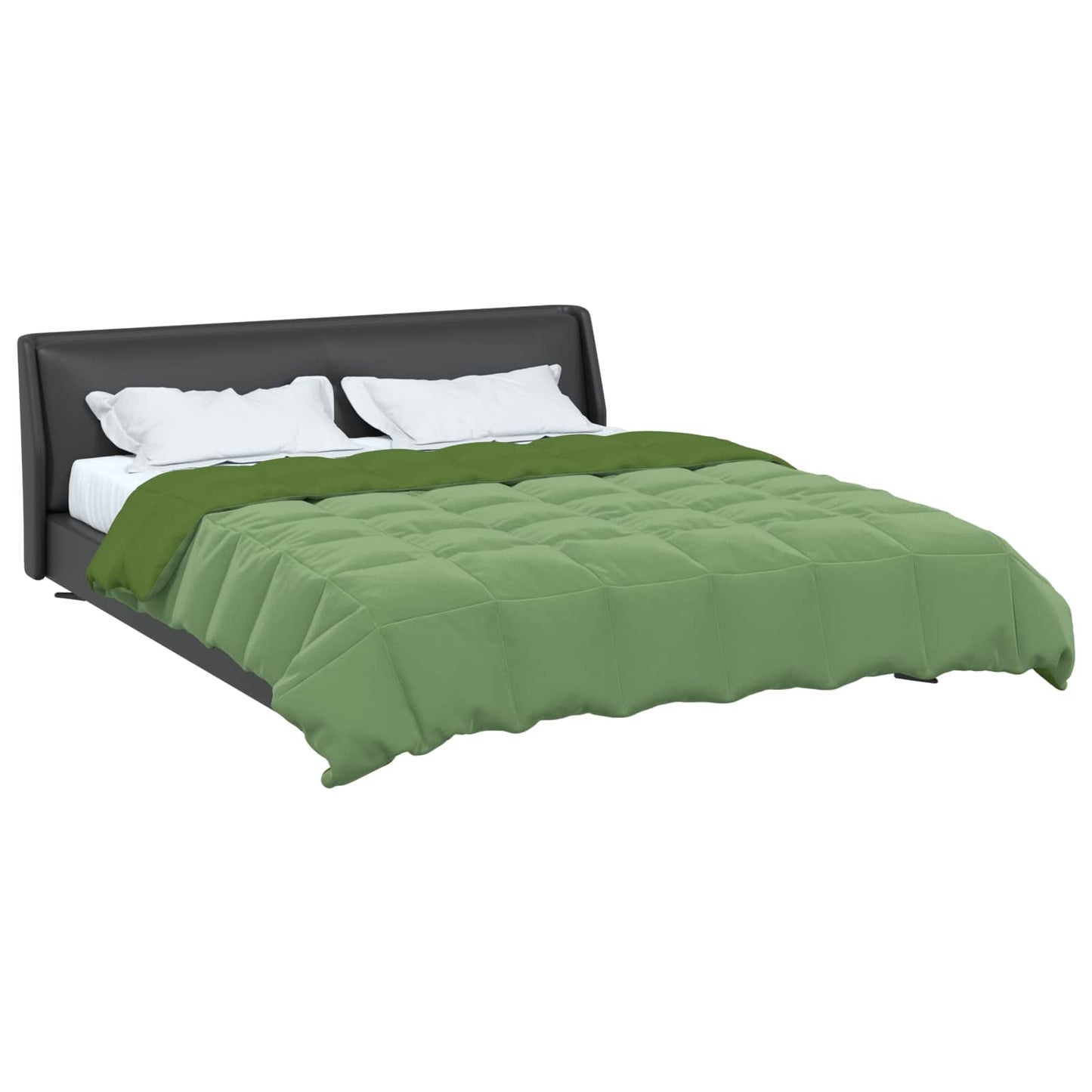 Duvet Invernale Trapuntato Verde 220 x 260 cm Microfibra