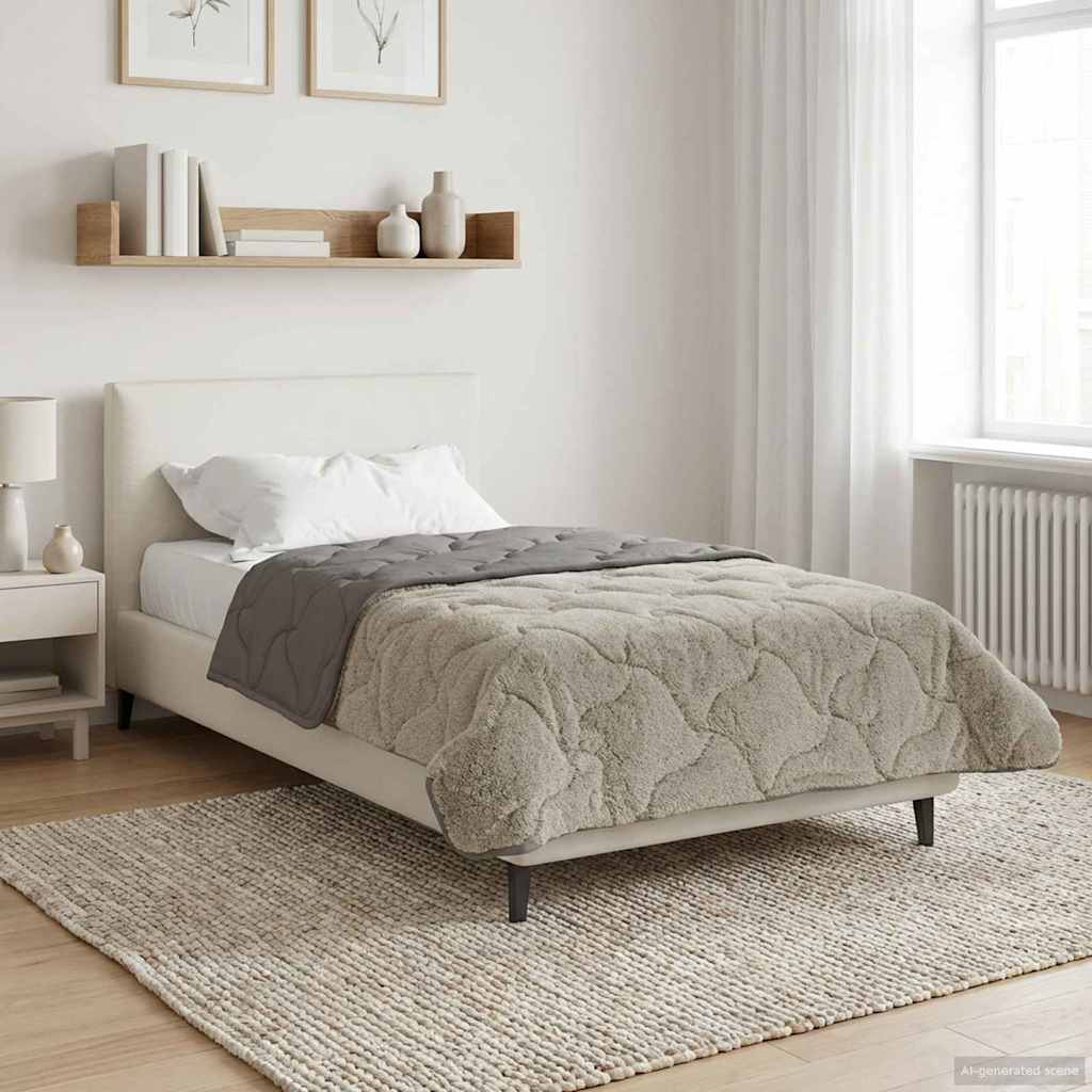 Piumone Completo Annuale Trapuntato Grigio chiaro 140 x 220 cm
