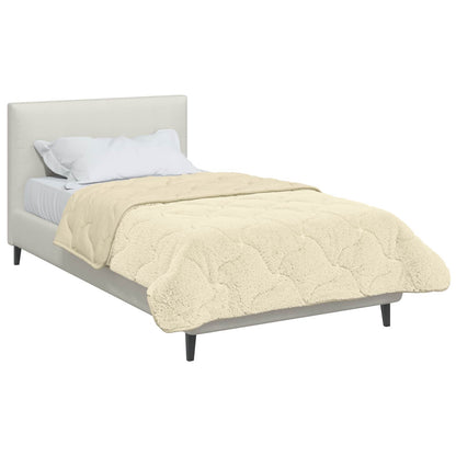 Duvet Invernale Crema 135 x 220 cm Microfibra e Fleece Teddy