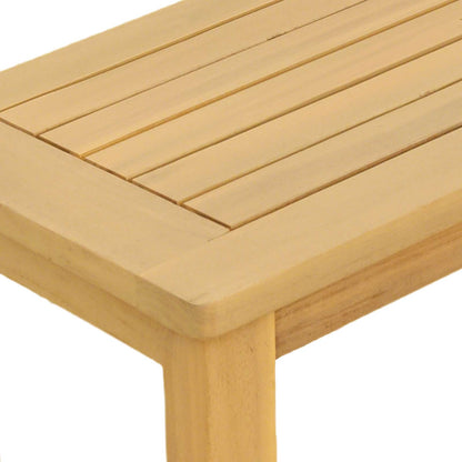 Tavolo consolle da giardino Acacia chiaro 80 x 35 x 75 cm