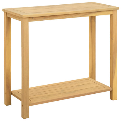 Tavolo consolle da giardino Acacia chiaro 80 x 35 x 75 cm
