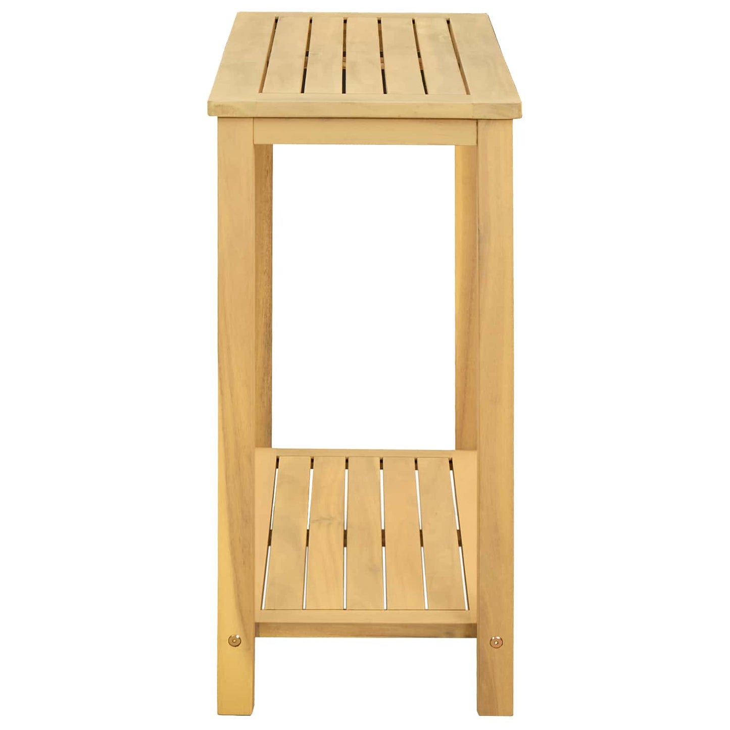 Tavolo consolle da giardino Acacia chiaro 80 x 35 x 75 cm