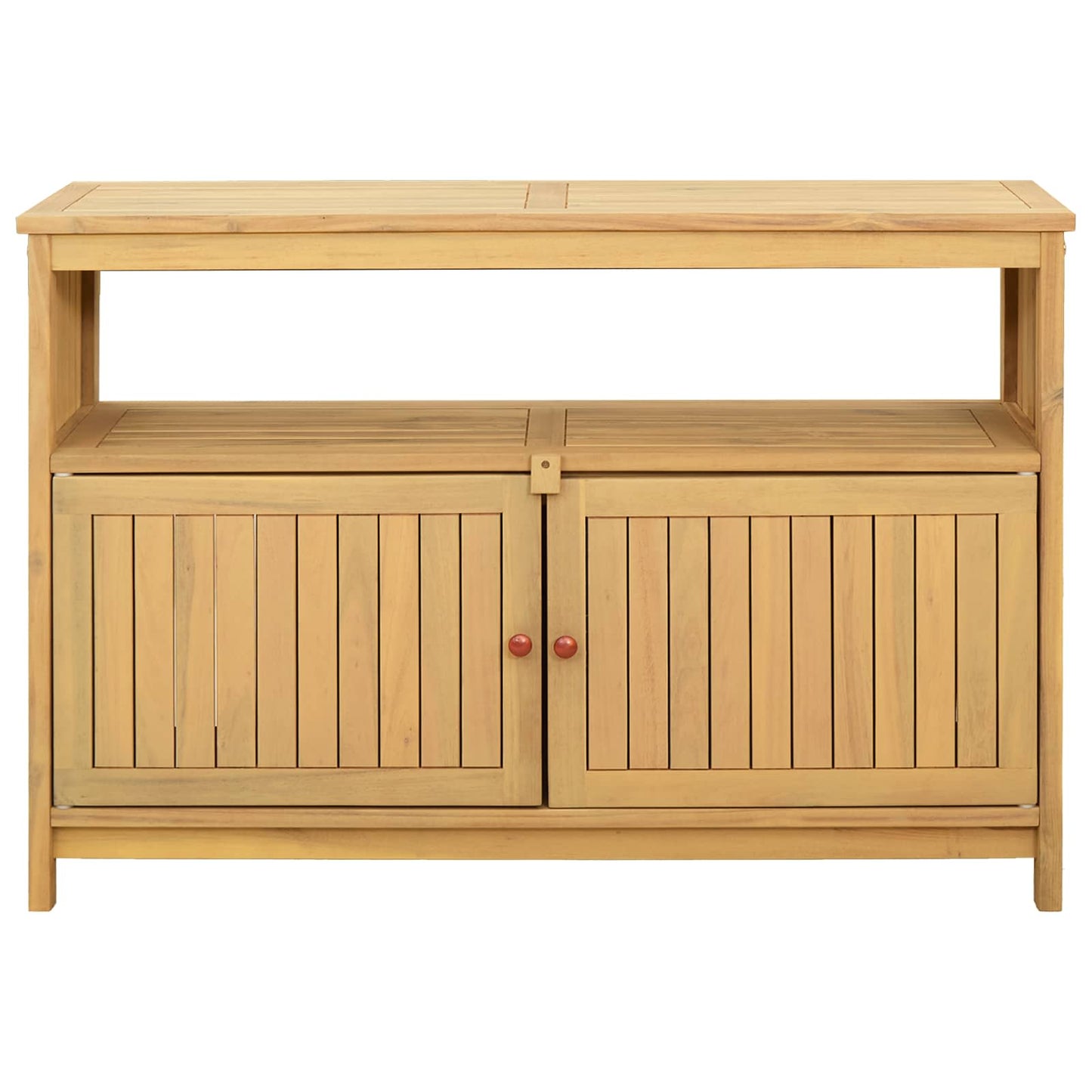 Tavolo consolle da giardino Acacia chiaro 110 x 35 x 75 cm