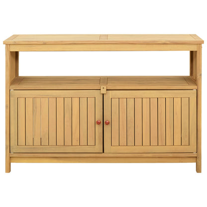 Tavolo consolle da giardino Acacia chiaro 110 x 35 x 75 cm