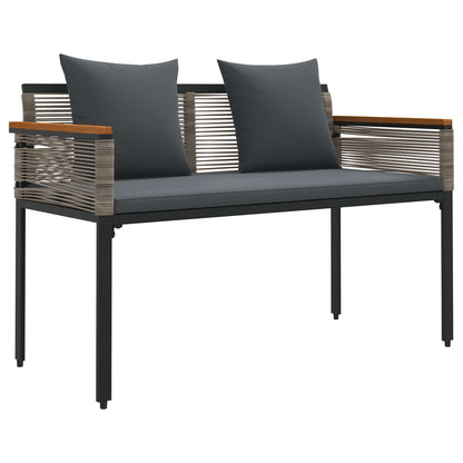 Panchina da esterno Grigio e Grigio Scuro 117 x 54 x 74.5 cm