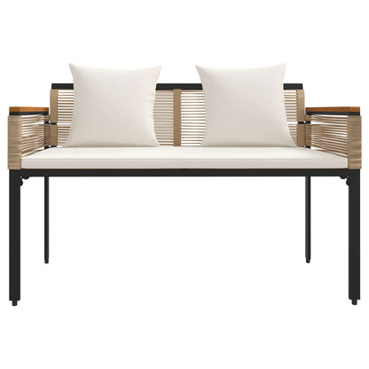 Panchina da esterno Beige e Bianco Crema 117 x 54 x 74.5 cm