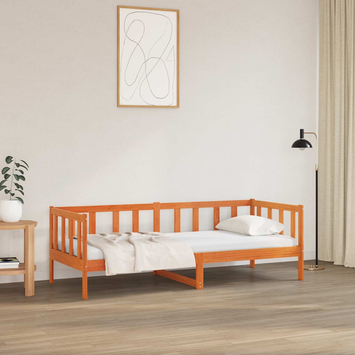 Struttura del letto Marrone cerato 80 x 200 cm Pino massello