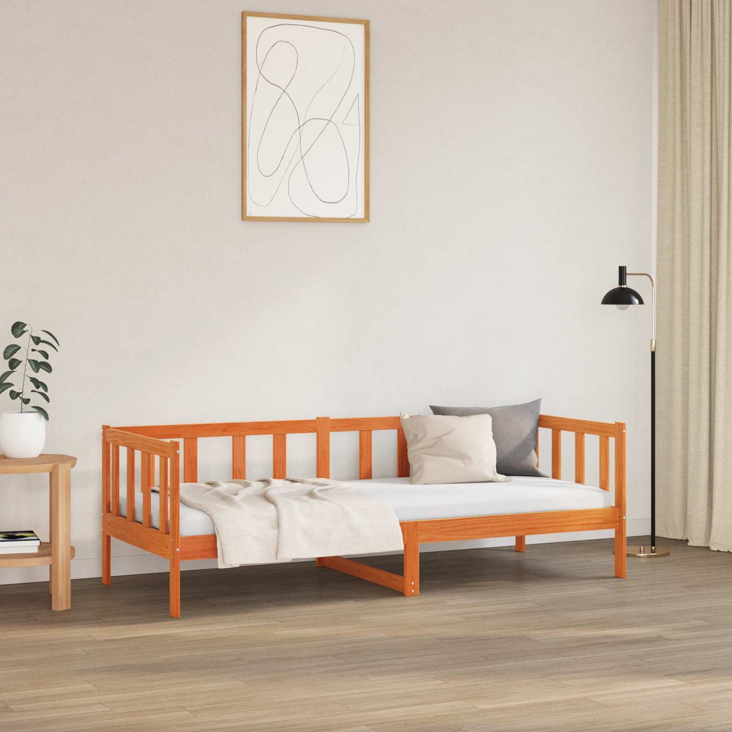 Struttura del letto Marrone cerato 90 x 190 cm Pino massello