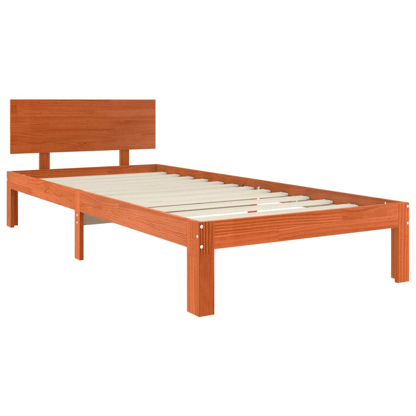 Struttura del letto Marrone cerato 70 x 190 cm Pino massello