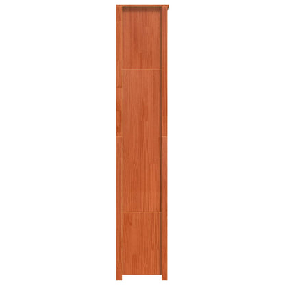 Armadio per Libri Marrone cerato 80 x 35 x 183 cm Pino massello