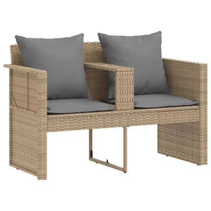 Divano da giardino 8 pcs Beige e Grigio Chiaro polyrattan