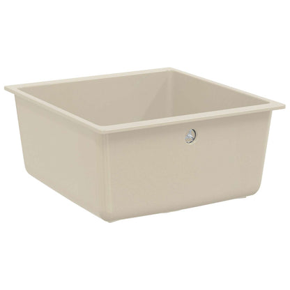 Lavello Beige 430 x 460 mm 80% Quarzo e 20% Resina