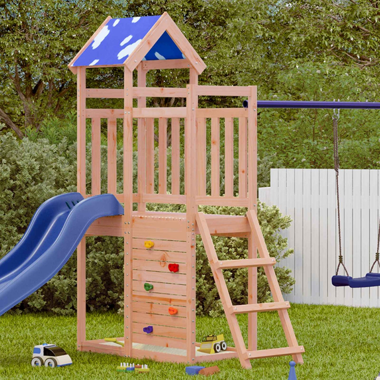 Torre da Gioco Marrone Legno Douglas Solido