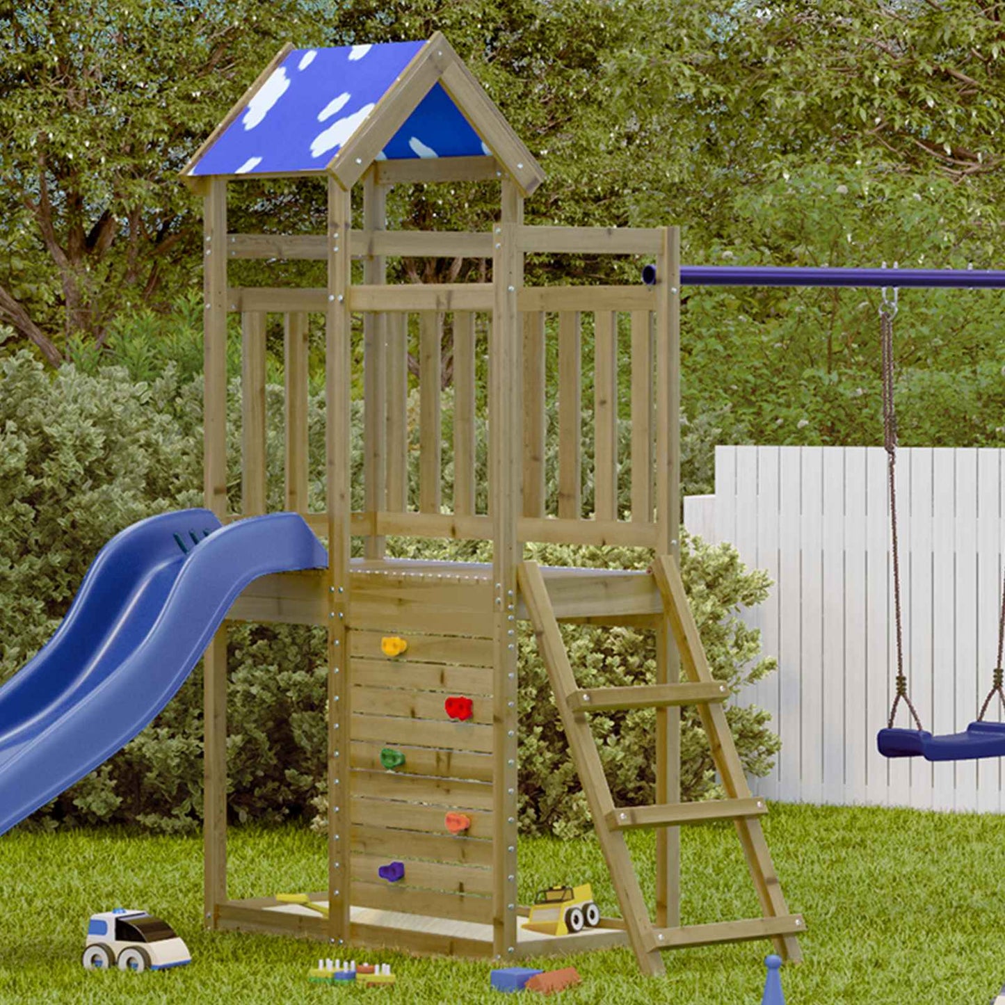 Torre da Gioco Marrone Legno Impregnato Solido