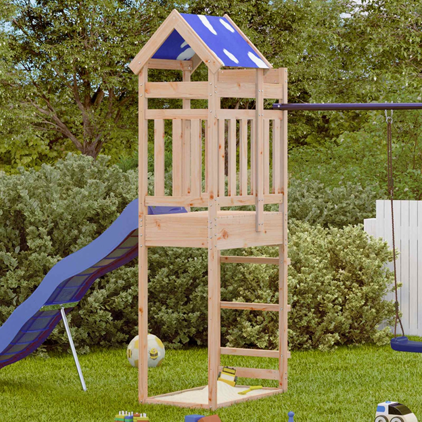 Torre da Gioco Marrone 85 x 52,5 x 239 cm Pino massello
