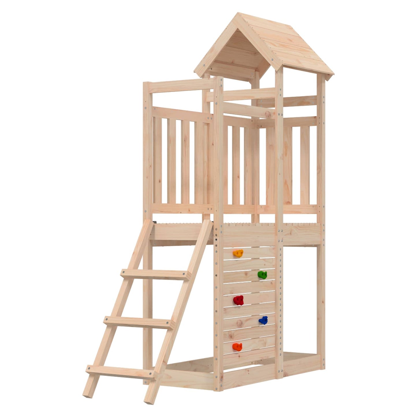 Torre da Gioco Marrone 110,5 x 52,5 x 214 cm Pino massello