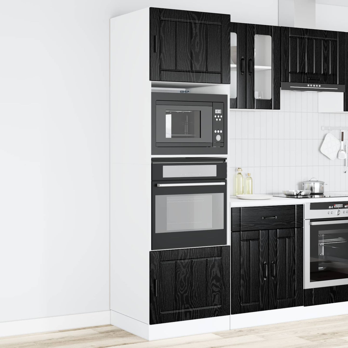 Mobile da cucina Rovere Nero 60 x 57 x 207 cm Legno multistrato