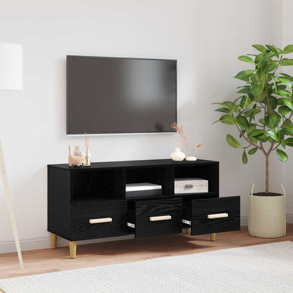 Mobile TV Rovere Nero 102 x 36 x 50 cm Legno multistrato