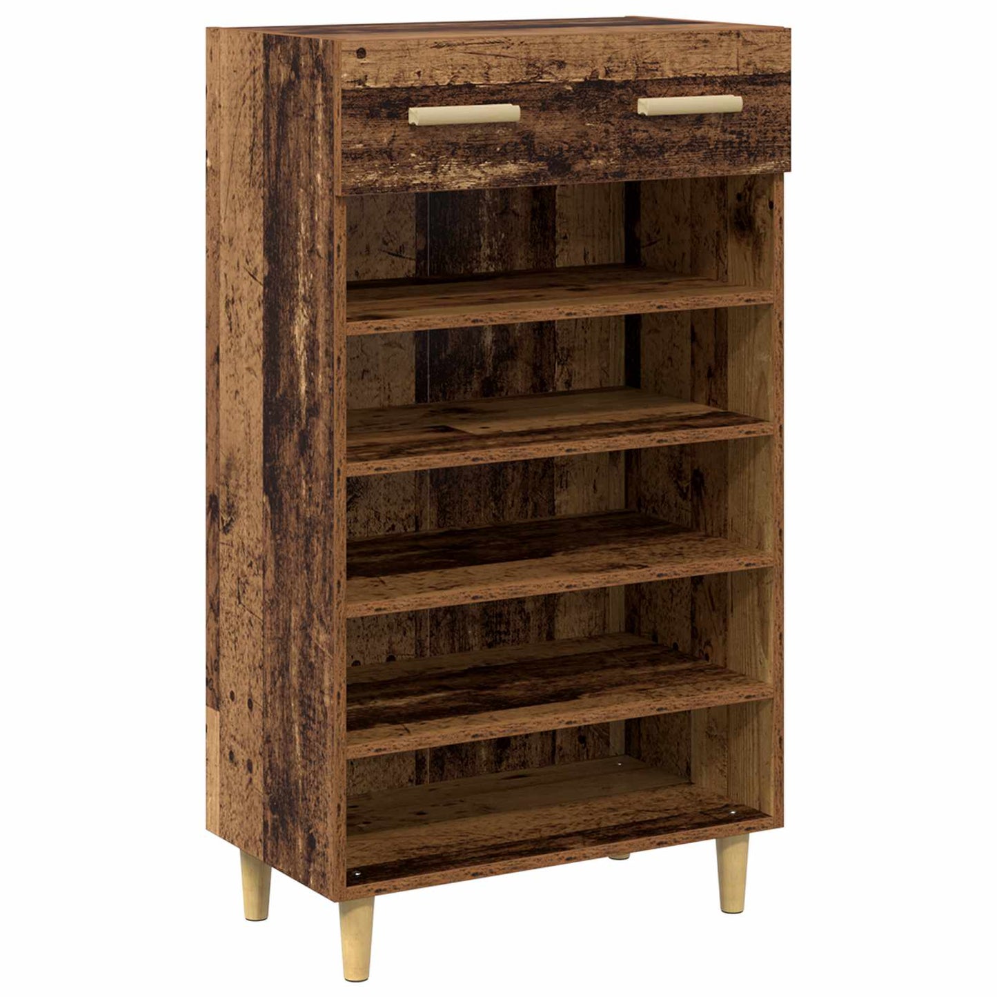 Mobile per scarpe con cassetto Legno vecchio 60 x 35 x 105 cm