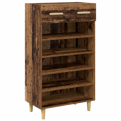Mobile per scarpe con cassetto Legno vecchio 60 x 35 x 105 cm