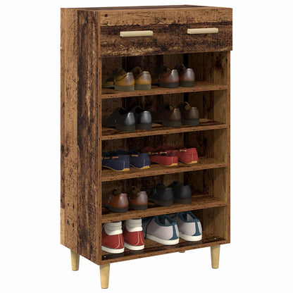 Mobile per scarpe con cassetto Legno vecchio 60 x 35 x 105 cm