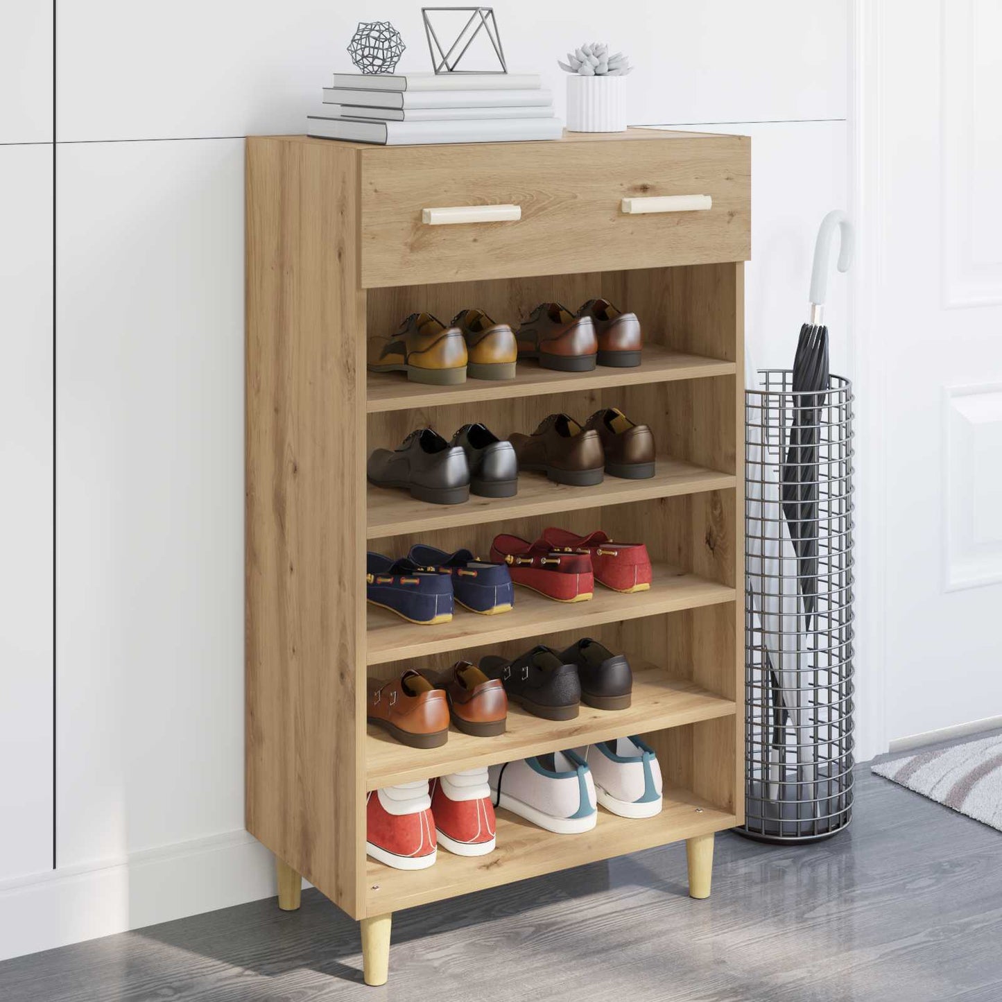 Mobile per scarpe Rovere Artigianale 60 x 35 x 105 cm