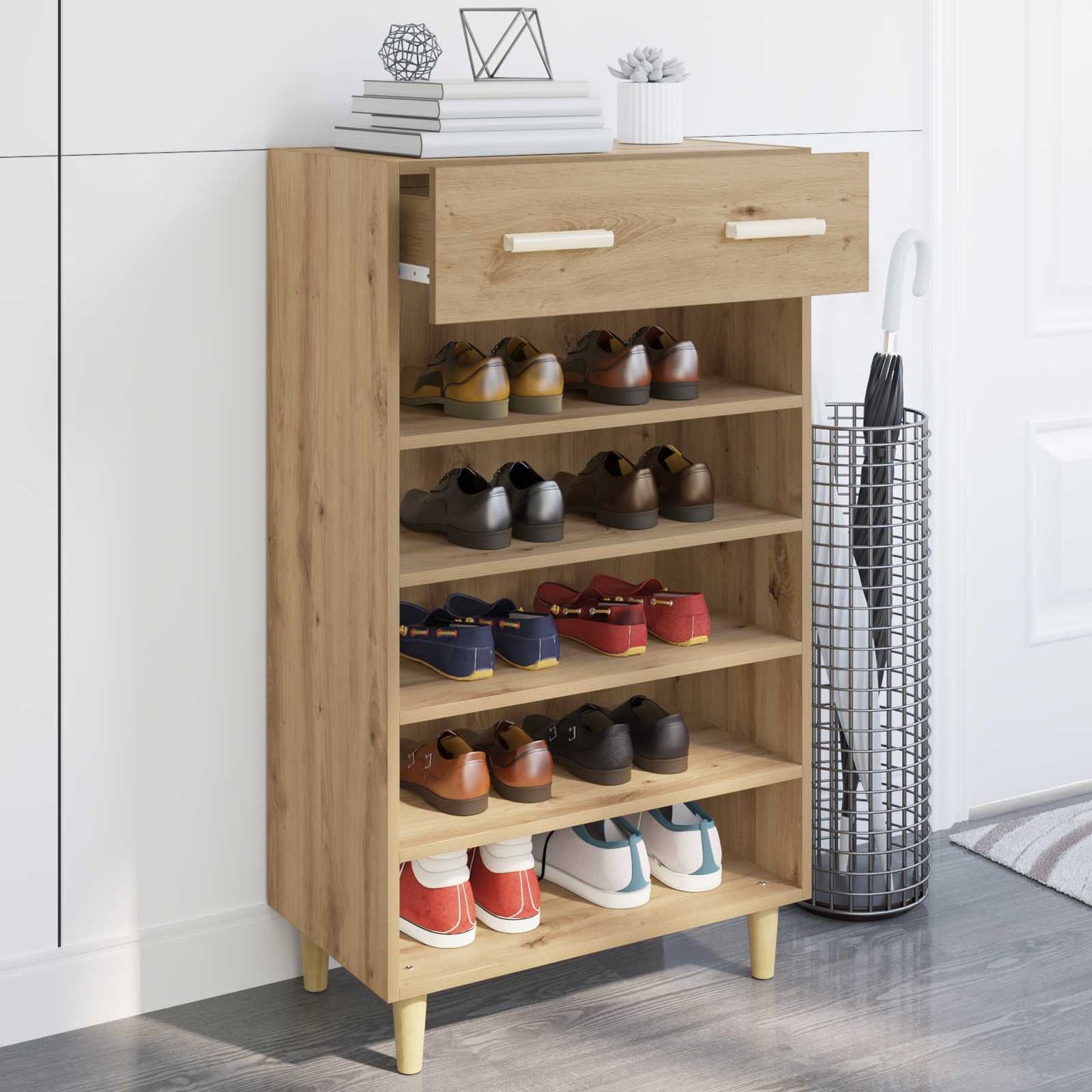 Mobile per scarpe Rovere Artigianale 60 x 35 x 105 cm