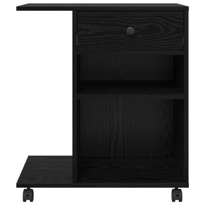 Supporto per Stampante Rovere Nero 60 x 40 x 68.5 cm
