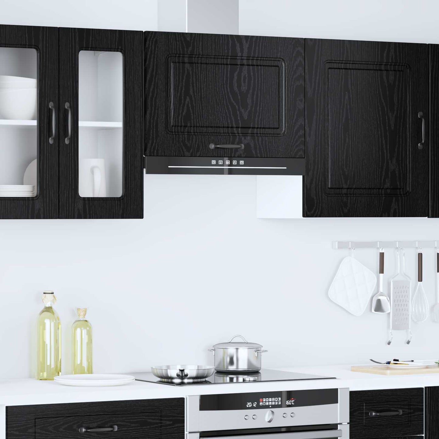 Mobile da cucina con porta Kalmar Rovere Nero 60 x 31 x 40 cm