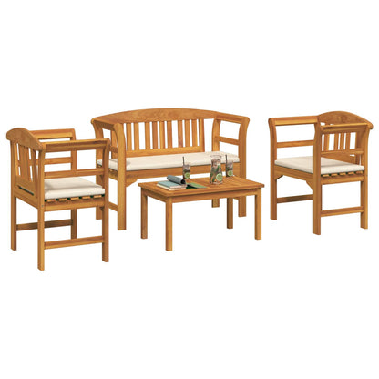 Set da giardino con divano a rosa con cuscino 4 pcs
