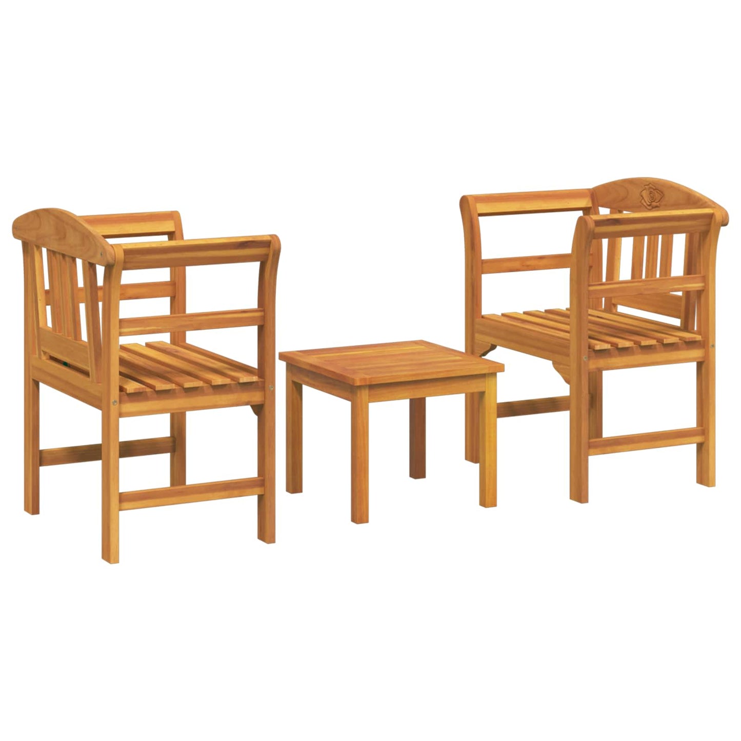 Set da giardino con divano a rosa 3 pcs