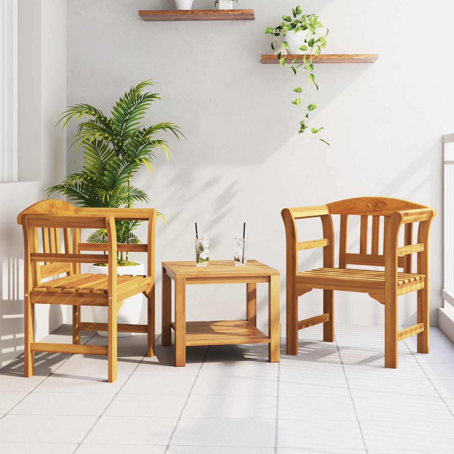 Panchina Rosa Naturale 68,5 x 46 x 82,5 cm