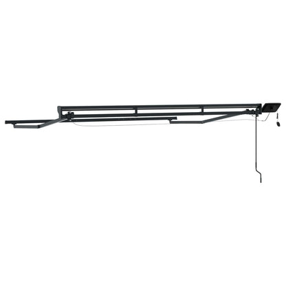 Cornice per Tenda Manuale con LED Antracite 3 x 2,5 m Alluminio