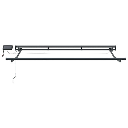 Cornice per Tenda Manuale con LED Antracite 3 x 2,5 m Alluminio
