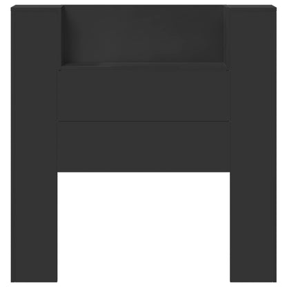 Testiera Nero 100 x 16,5 x 103,5 cm Legno multistrato