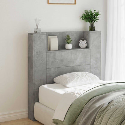 Testiera Grigio cemento 100 x 16,5 x 103,5 cm Legno multistrato