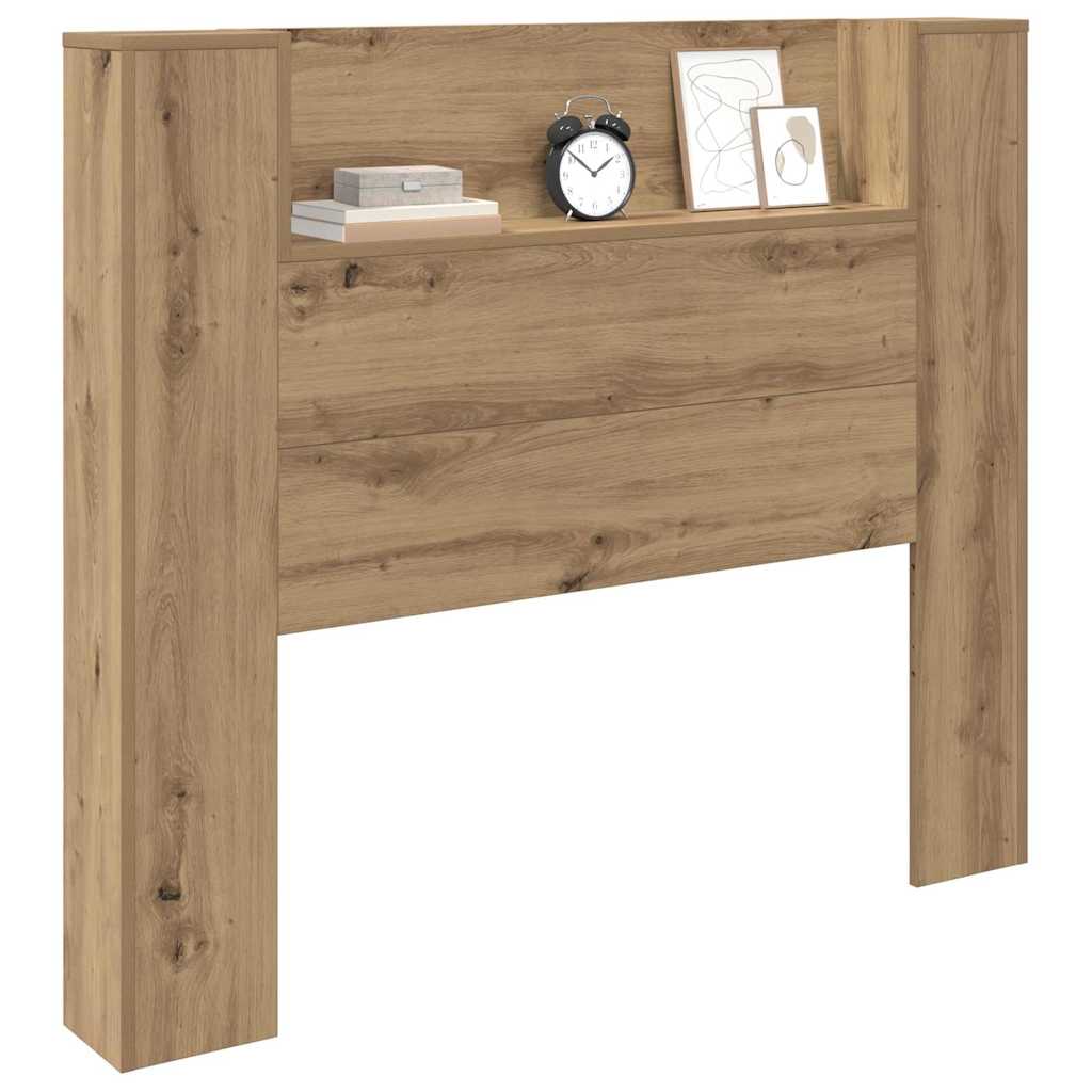 Testiera con lo scaffale Rovere artigianale 120 x 15 x 103,5 cm