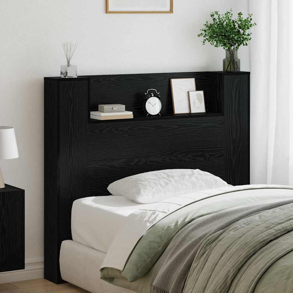 Testiera Rovere Nero 120 x 15 x 103,5 cm Legno multistrato
