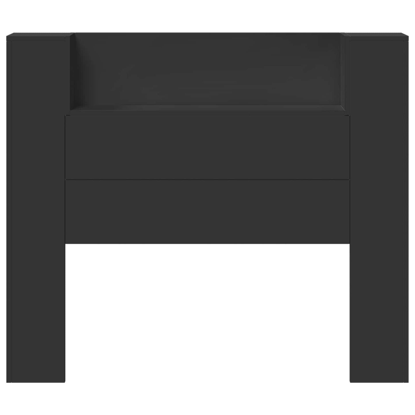 Testiera Nero 120 x 16,5 x 103,5 cm Legno multistrato