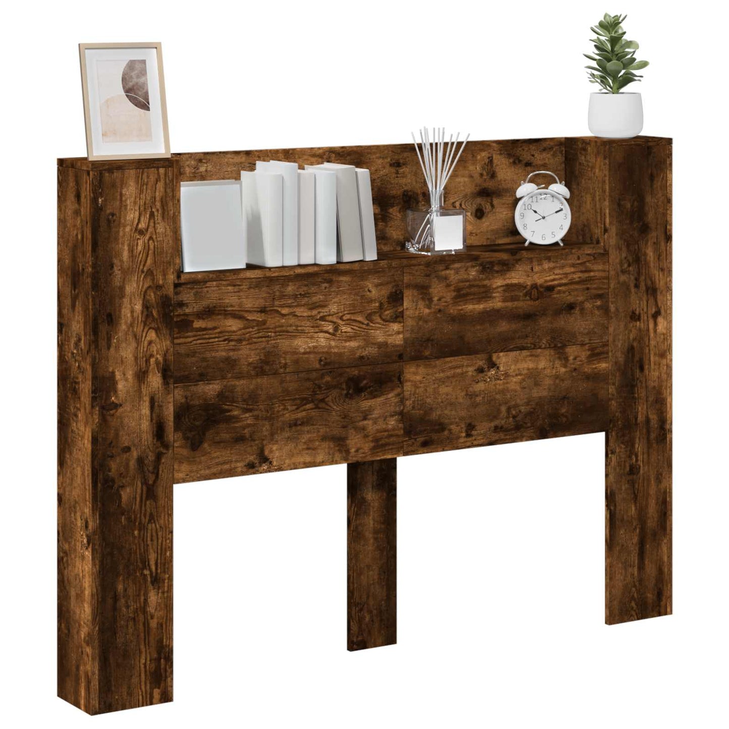 Testiera Rovere fumÃ© 140 x 16,5 x 103,5 cm Legno multistrato