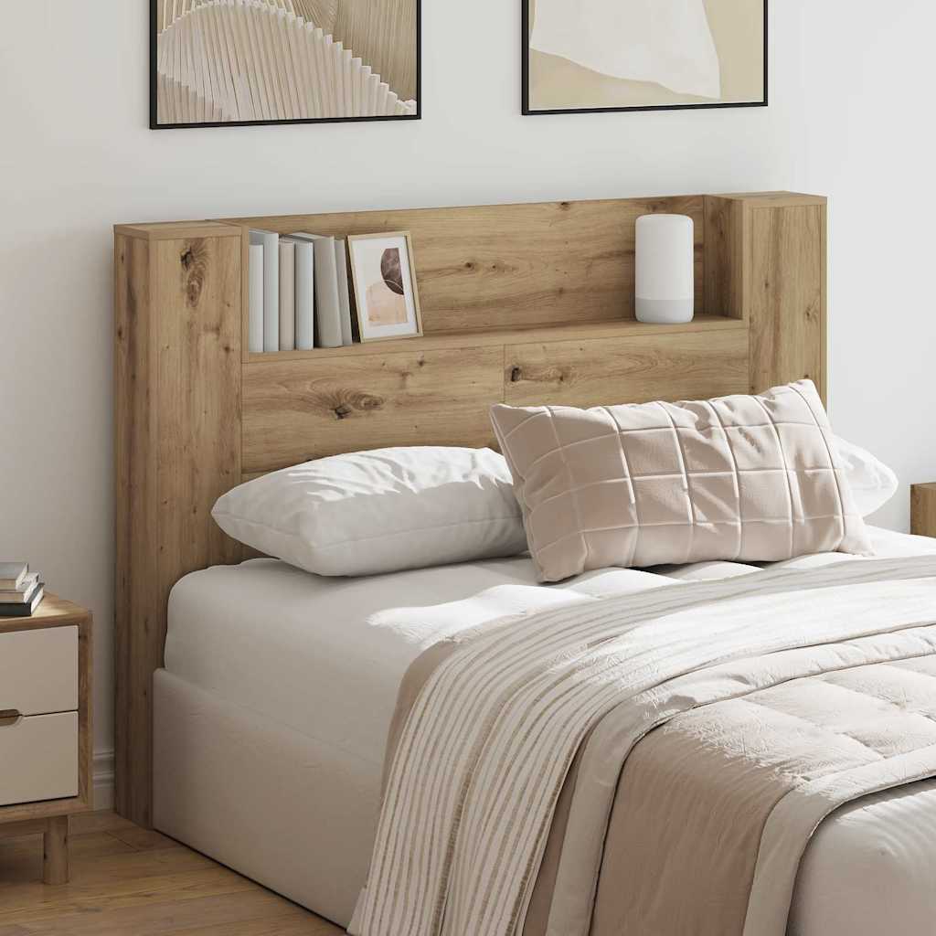 Testiera con lo scaffale Rovere artigianale 140 x 17 x 104,5 cm