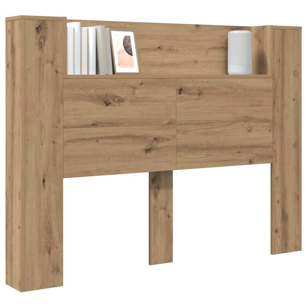 Testiera con lo scaffale Rovere artigianale 140 x 17 x 104,5 cm