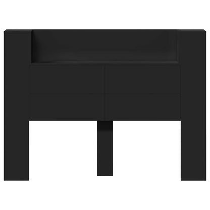 Testiera Nero 140 x 16,5 x 103,5 cm Legno multistrato